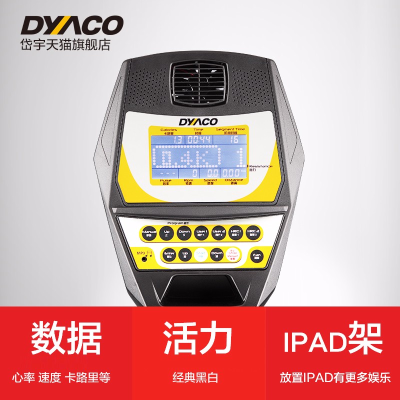 DYACO岱宇FR500进口磁控静音健身车家用室内卧式健身脚踏车