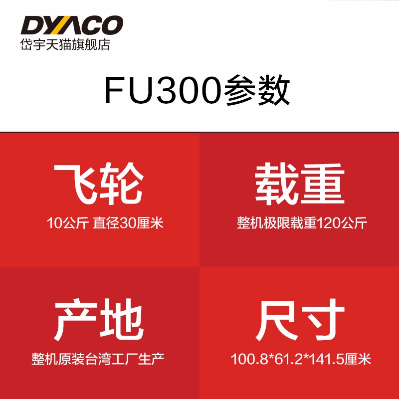 DYACO岱宇FU300磁控静音迷你健身车室内运动立式车家用款动感单车