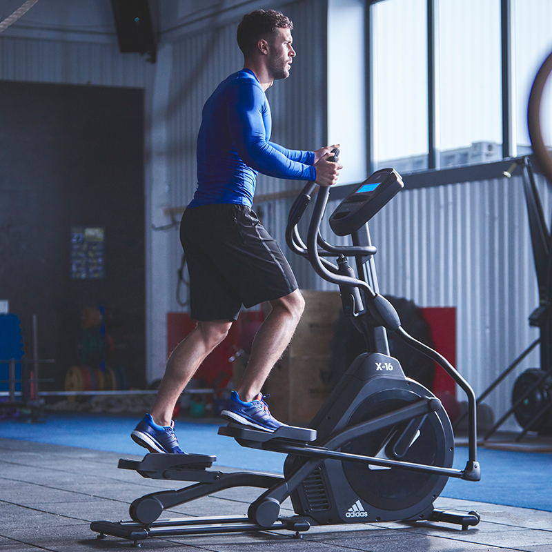 adidas阿迪达斯椭圆机家用静音踏步磁控健身房器材椭圆仪太空漫步机X-16