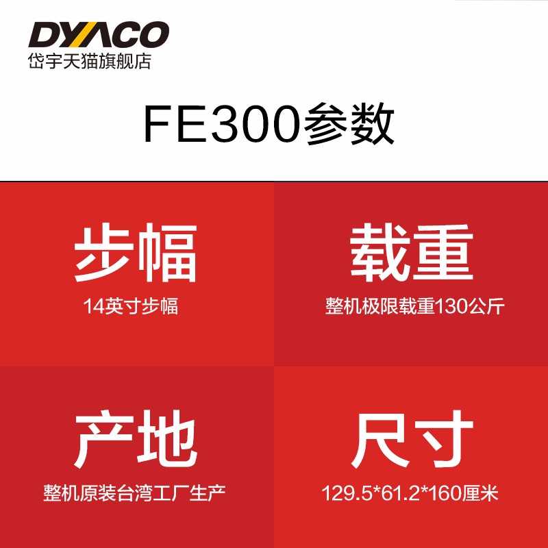 DYACO岱宇FE300椭圆仪椭圆机家用健身器材进口磁控静音椭圆仪