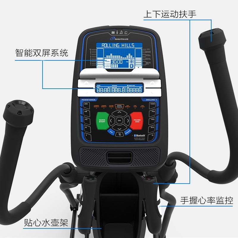 Nautilus诺德士椭圆机家用健身太空漫步机健身房商用椭圆仪小型