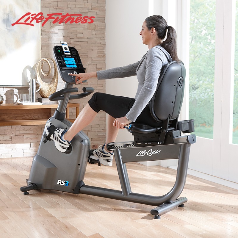 LifeFitness-力健健身车美国进口家用靠背磁控室内自行车RS3-GC