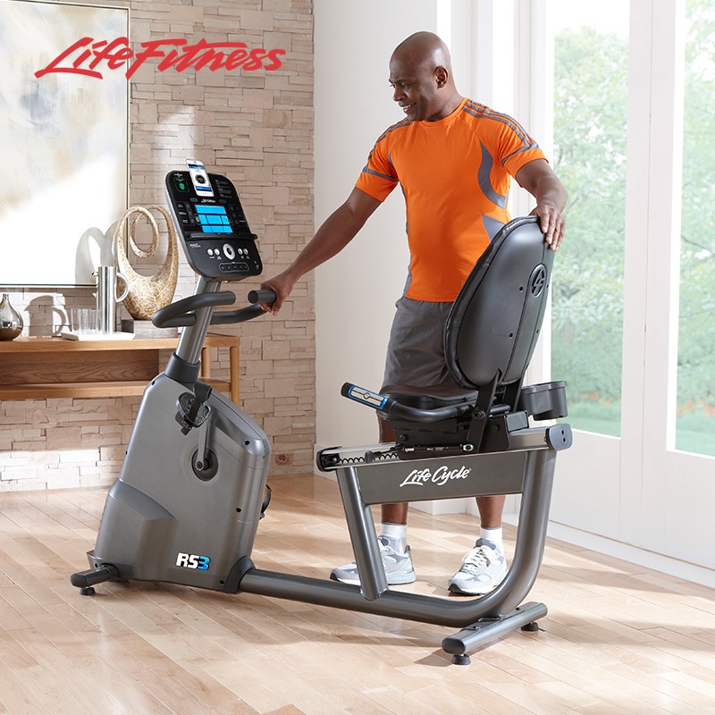 LifeFitness-力健健身车美国进口家用靠背磁控室内自行车RS3-GC