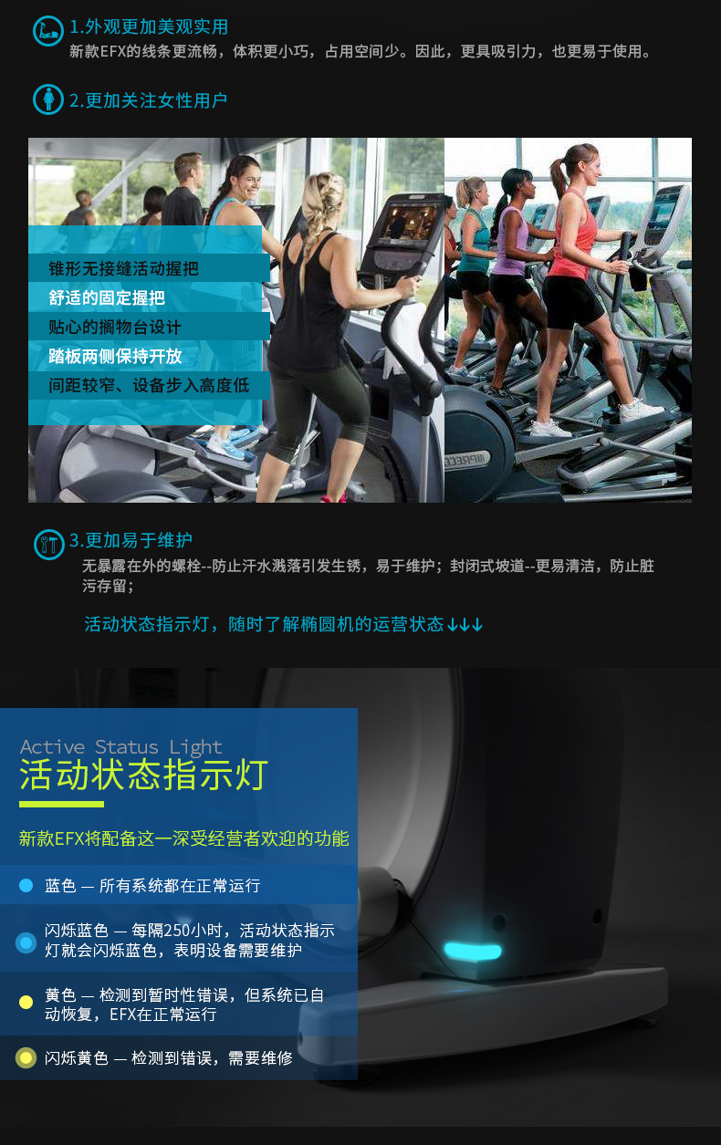 Precor必确EFX885商用椭圆机(图9)
