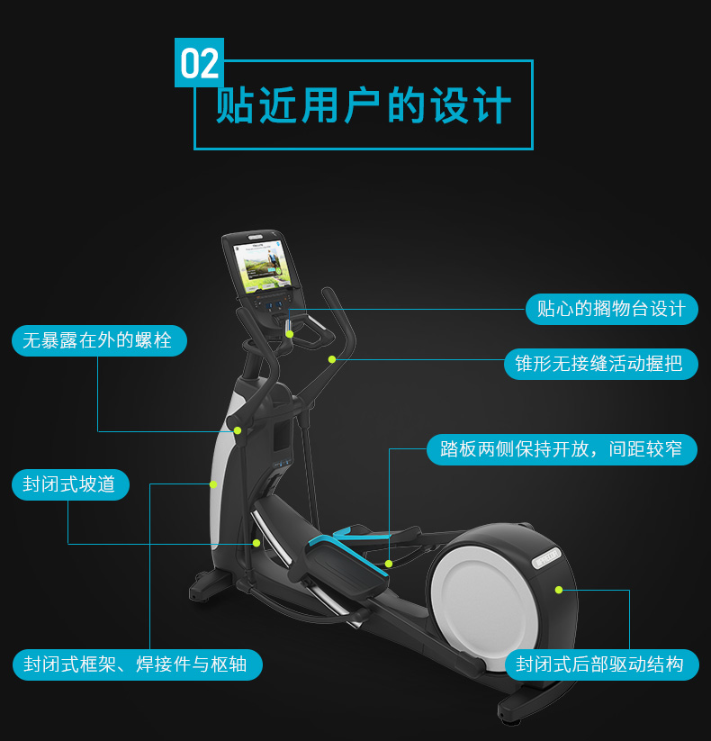 Precor必确EFX885商用椭圆机(图8)