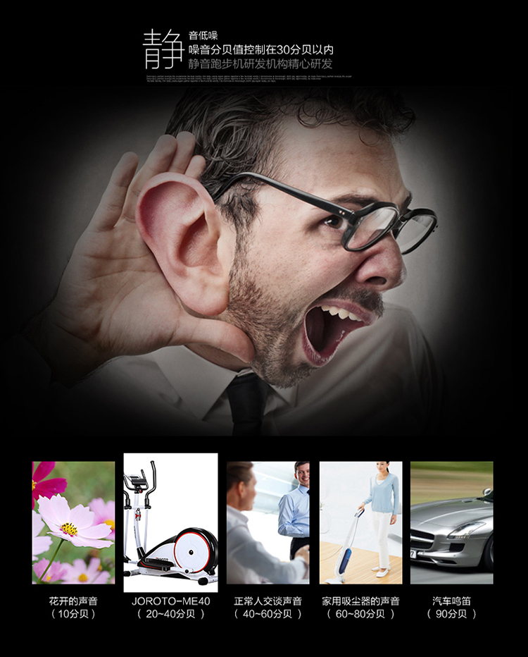 美国捷瑞特（JOROTO）椭圆机 家用静音电磁控太空漫步机ME40(图6)