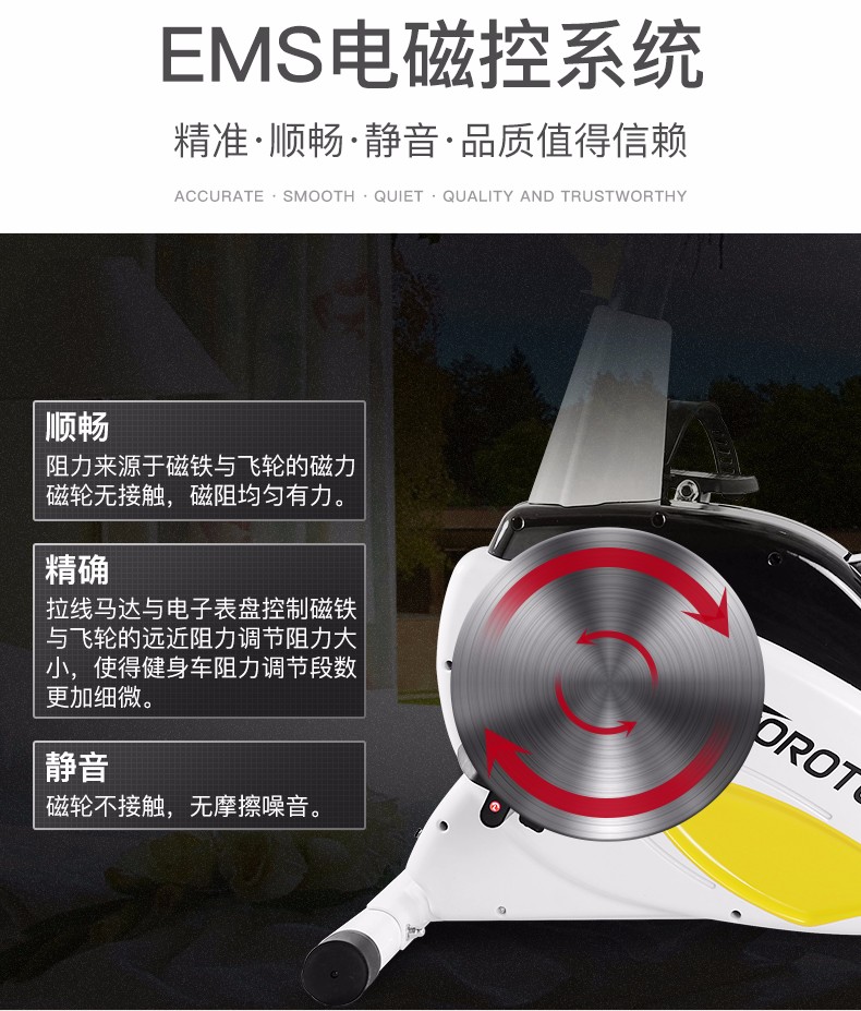美国捷瑞特（JOROTO）健身车 商用静音电磁控动感单车MH20(图7)
