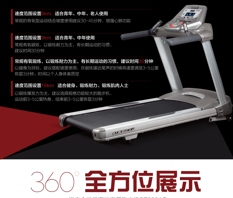 DYACO岱宇ST830AP-ST830DP全进口商用电动跑步机电动健身房走步机(图6)