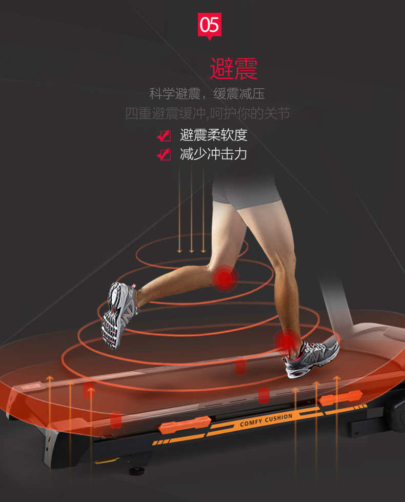 岱宇FT500家用款电动跑步机健身房多功能静音走步机可折叠(图13)