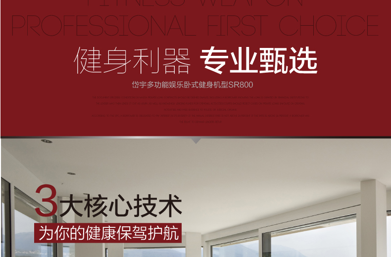 DYACO岱宇SR800进口商用有氧磁控卧式健身车健身房静音单车脚踏车(图4)