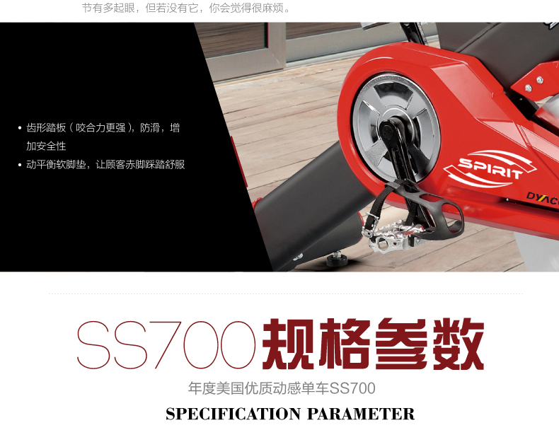 DYACO岱宇SS700进口静音家用款动感单车骑行车自行车室内健身器(图14)