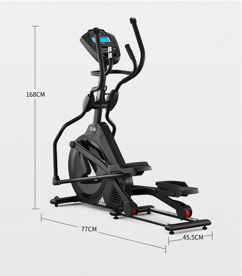 adidas阿迪达斯椭圆机家用静音踏步磁控健身房器材椭圆仪太空漫步机X-16(图9)