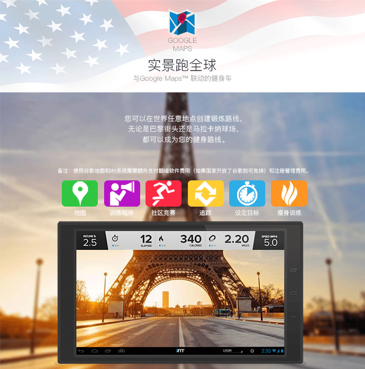  美国ICON爱康家用智能健身车电磁控动感单车室内健身器材74016(图5)