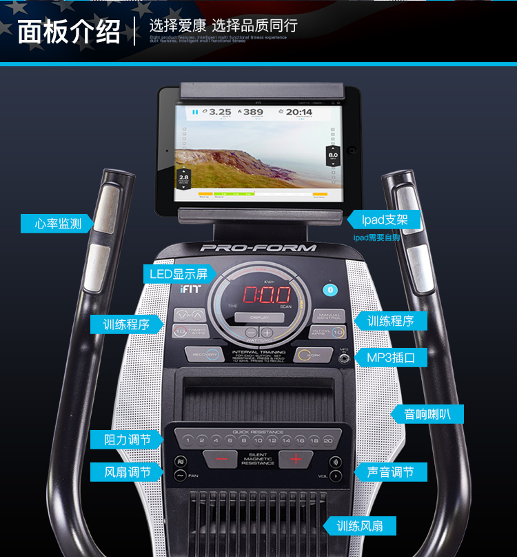  美国ICON爱康家用智能健身车电磁控动感单车室内健身器材74016(图20)