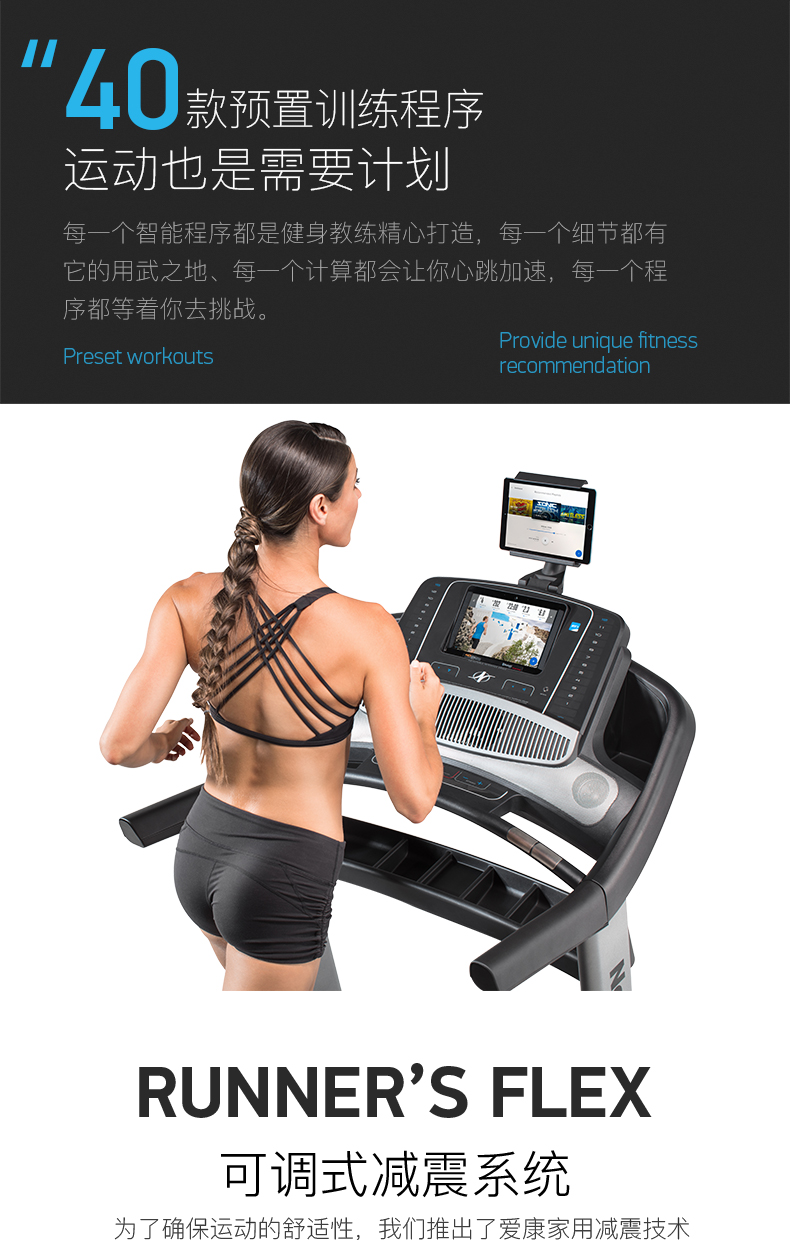 美国icon爱康家用健身可折叠减震静音跑步机室内减肥运动器械2450(图11)