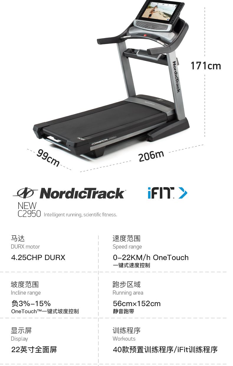 美国icon爱康家用静音减震大型商用跑步机室内运动折叠燃脂机2950(图11)