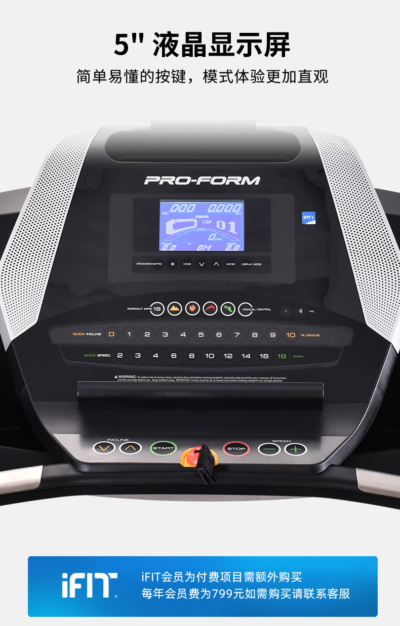 美国icon爱康家用静音减震跑步机室内折叠智能健身房专用机505CST(图14)