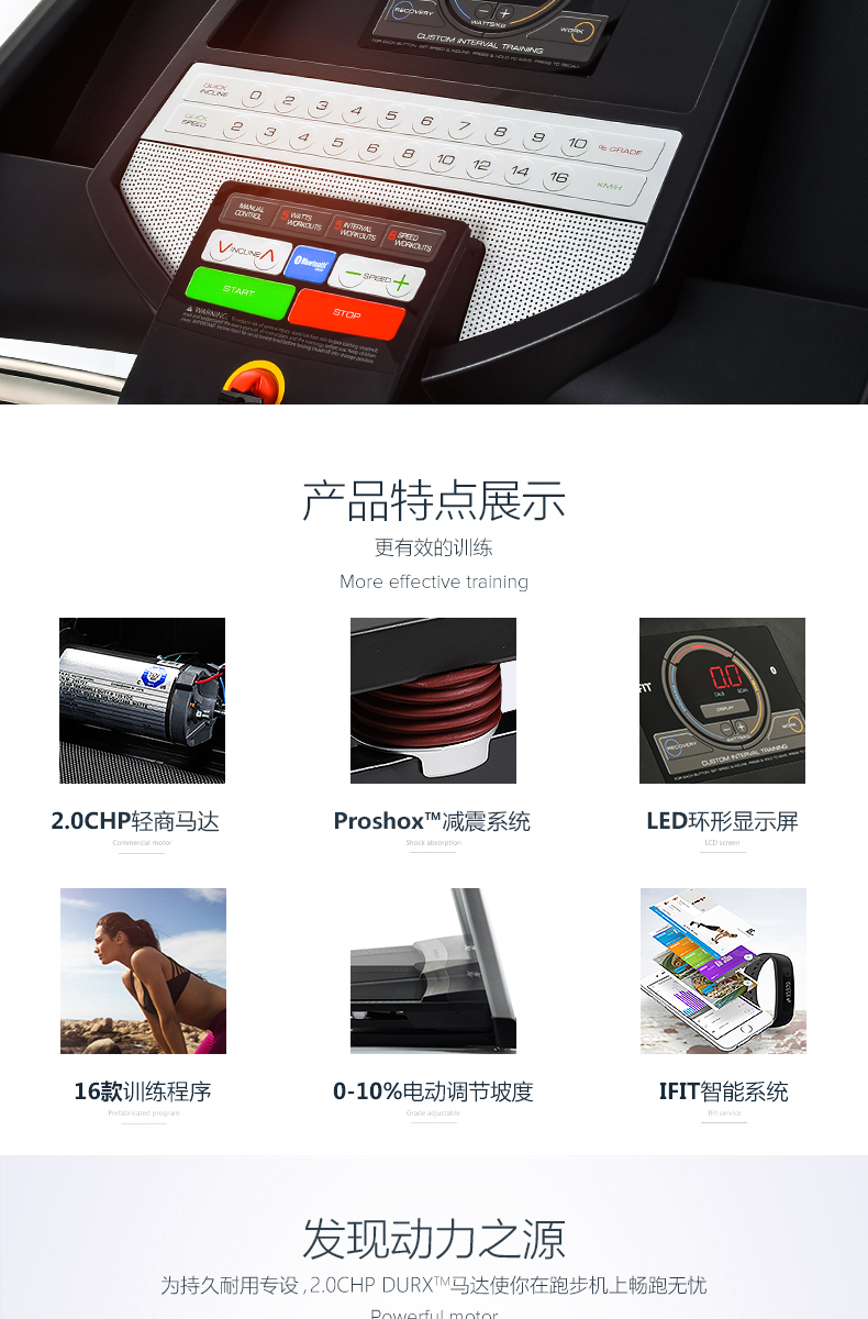 美国icon爱康家用款静音跑步机室内电动折叠机械款健身减肥机350i(图3)