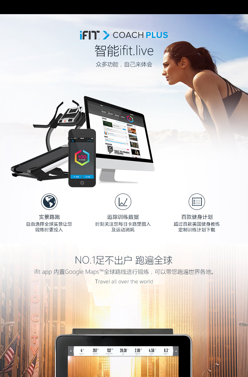 美国icon爱康家用款静音跑步机室内电动折叠机械款健身减肥机350i(图10)