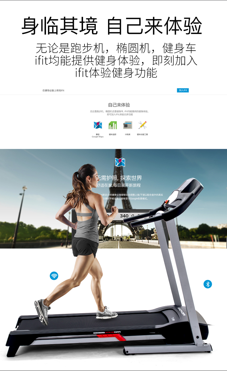 美国icon爱康家用智能多功能跑步机室内折叠运动健身器材105CST(图16)