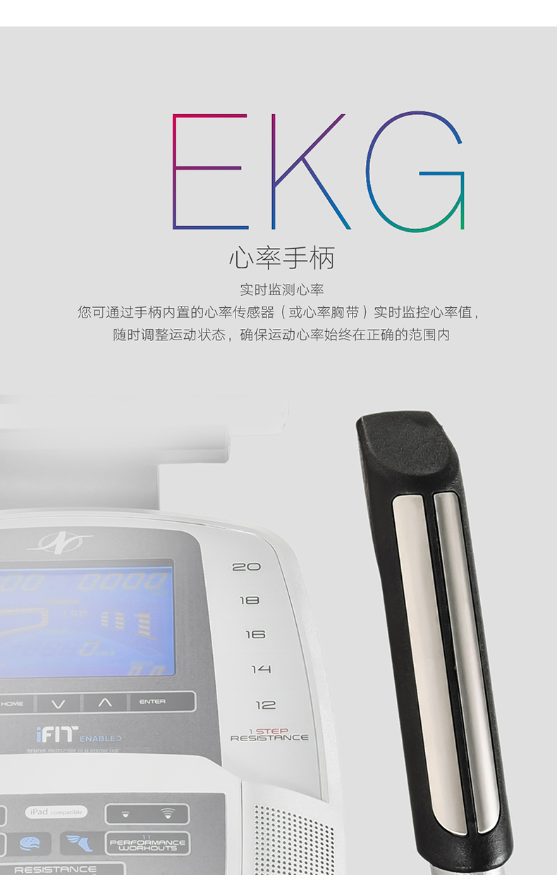 美国icon爱康家用健身静音椭圆机中小型室内健身房轻商用器械C5.5(图11)