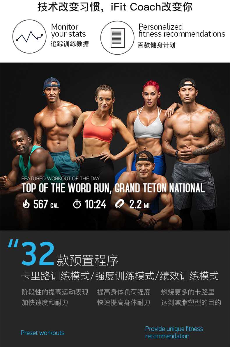 美国icon爱康椭圆机诺迪克轻商用健身静音磁控全彩触屏调节C12.9(图7)