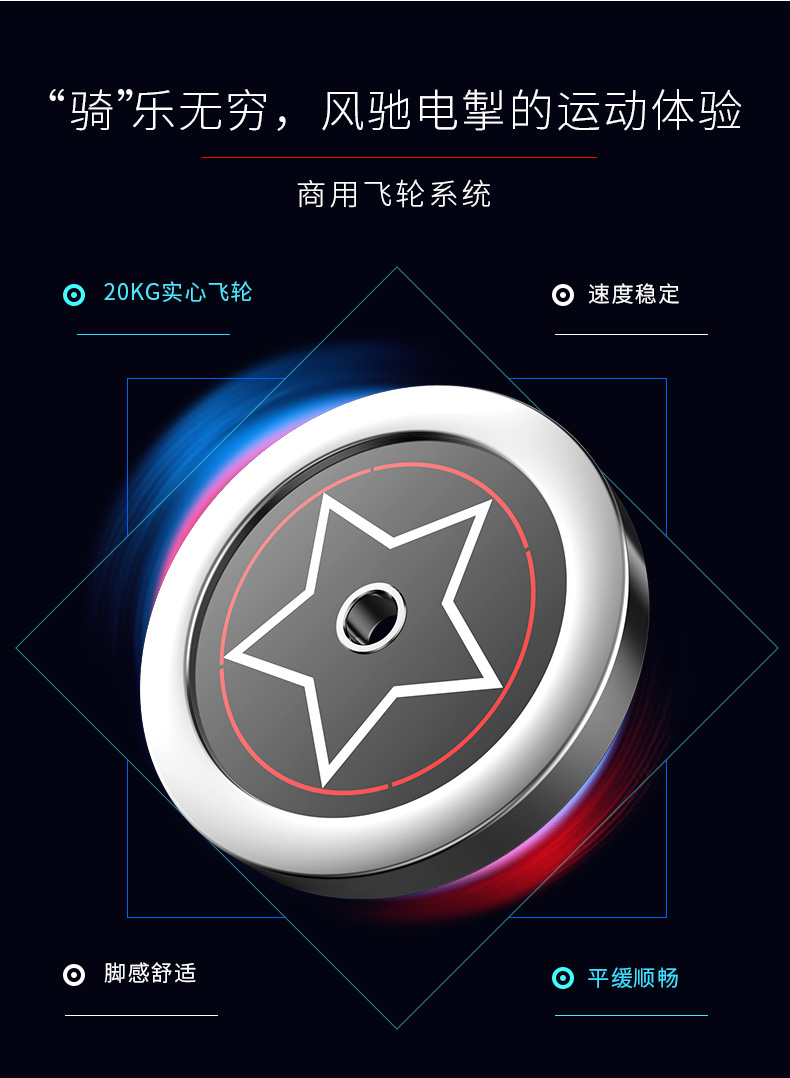 ReeboK-锐步 JET-S动感单车家用型室内健身车脚踏专业运动器材(图5)