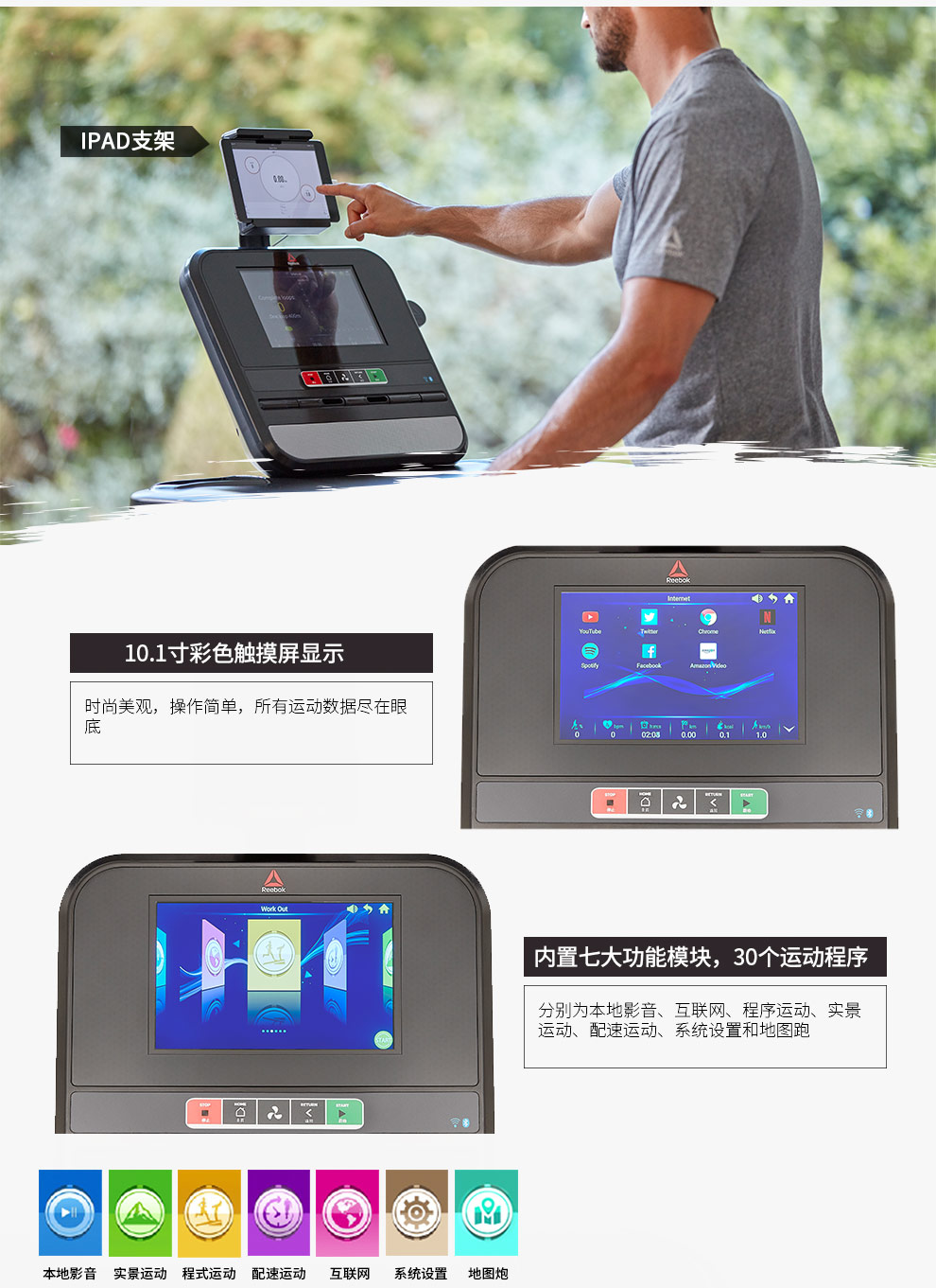 Reebok-锐步SL8.0商用跑步机豪华智能静音健身房健身器材(图7)