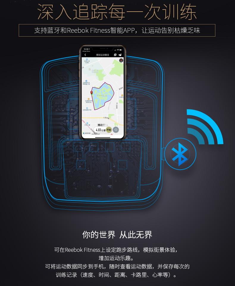 Reebok-锐步 ZJET460椭圆机家用健身器材静音室内小型太空漫步机(图9)