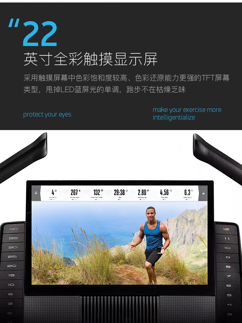 美国icon爱康家用智能实景跑步机室内可折叠商用运动健身器材545i(图6)