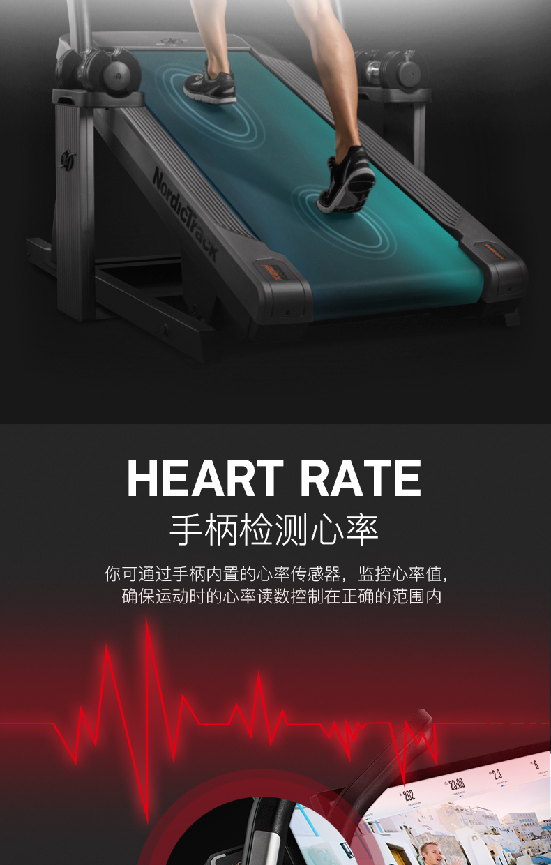 美国icon爱康家用智能实景跑步机室内可折叠商用运动健身器材545i(图11)