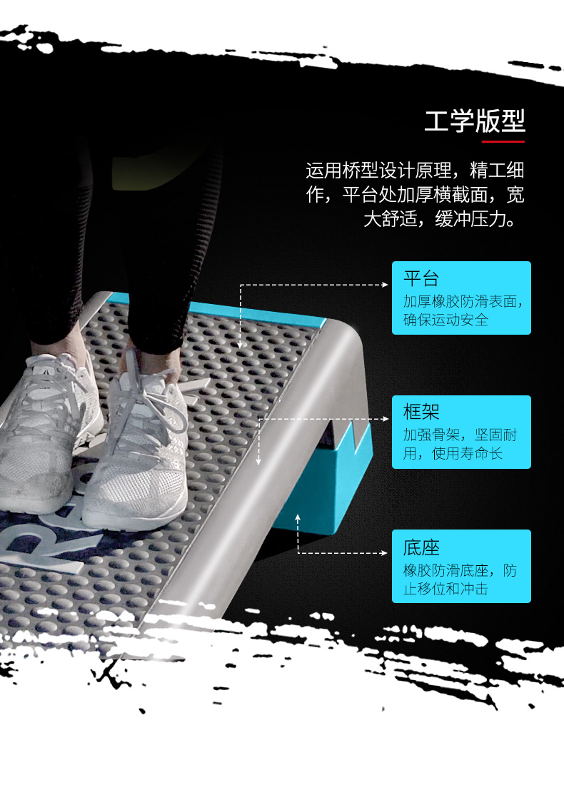 Reebok-锐步 RAP-11150BL 女子跳操踏板健身房韵律踏板有氧家用款(图7)
