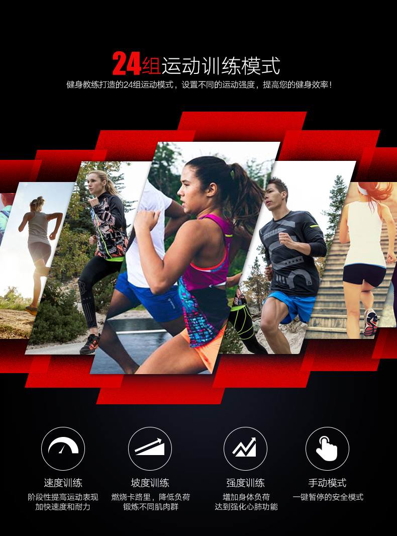 Reebok-锐步ZJET460跑步机家用款超静音折叠健身房器材(图15)