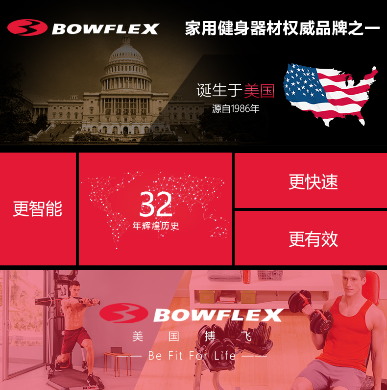 Bowflex搏飞电磁控综合训练器家用单人多功能有氧力量健身器材(图4)