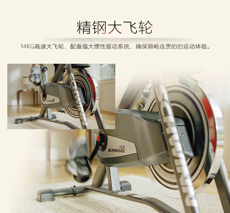 Schwinn十字星健身车室内运动健身房器材静音动感单车家用减肥器(图4)