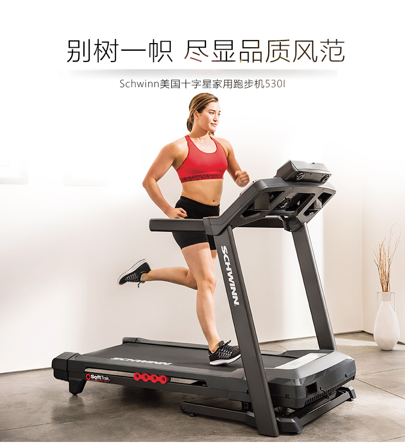 Schwinn十字星跑步机家用小型超静音可折叠款室内健身房运动器材(图4)