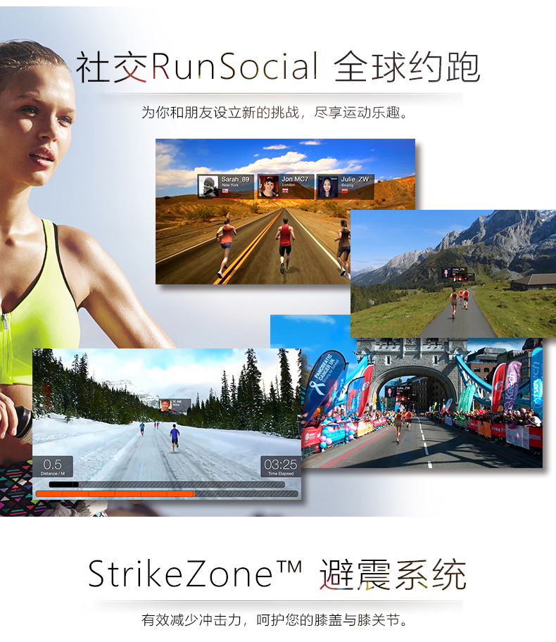 美国Nautilus诺德士跑步机家用款小型高端静音电动折叠健身房专用(图9)