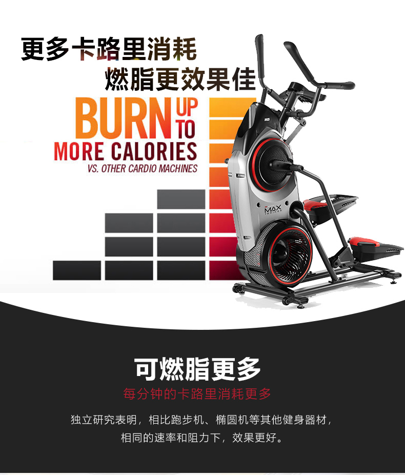 Bowflex搏飞Max Trainer迈迅M5家用健身器材椭圆机登山机漫步机(图4)