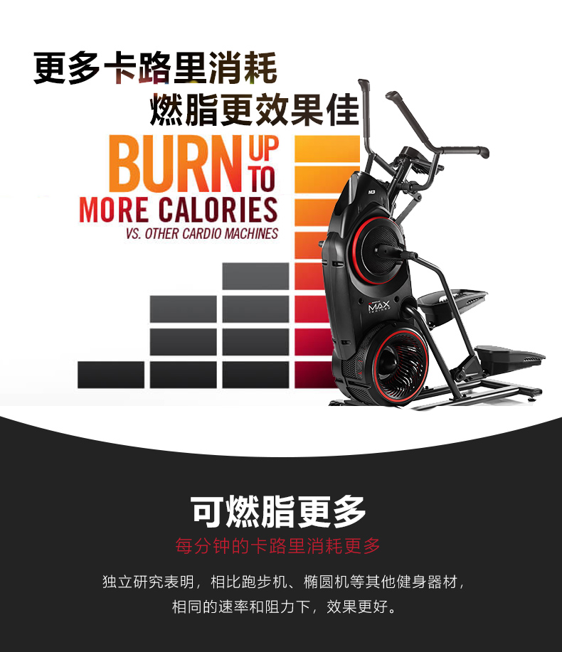 Bowflex搏飞迈迅复合椭圆训练机M3家用健身椭圆仪登山漫步机室内(图4)