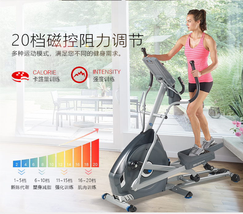 美国Nautilus诺德士椭圆机家用健身器材太空漫步机静音室内椭圆仪(图10)