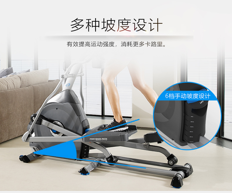 美国Nautilus诺德士椭圆机家用健身器材太空漫步机静音室内椭圆仪(图11)