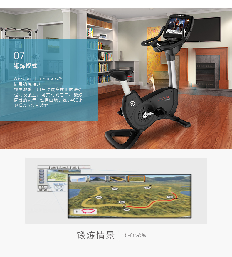 LifeFitness-力健美国原装进口直立式健身车15寸彩屏95Ce-Engage(图5)