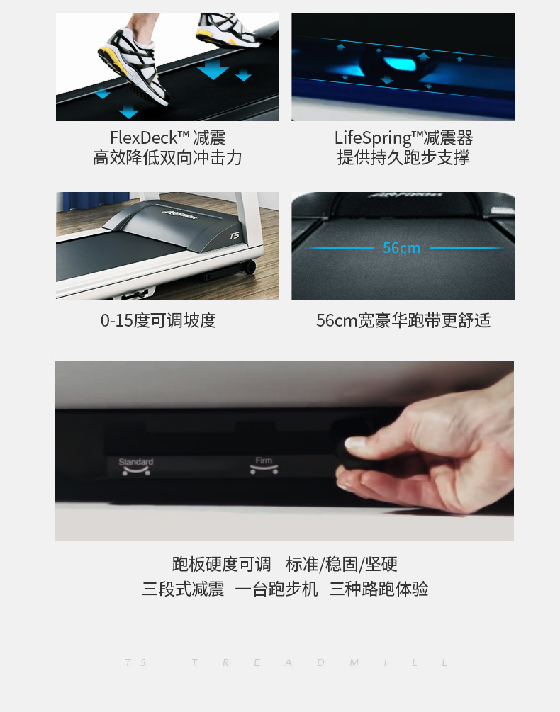 LifeFitness-力健进口跑步机健身器材家用多功能减脂减肥减震T5-HC(图7)