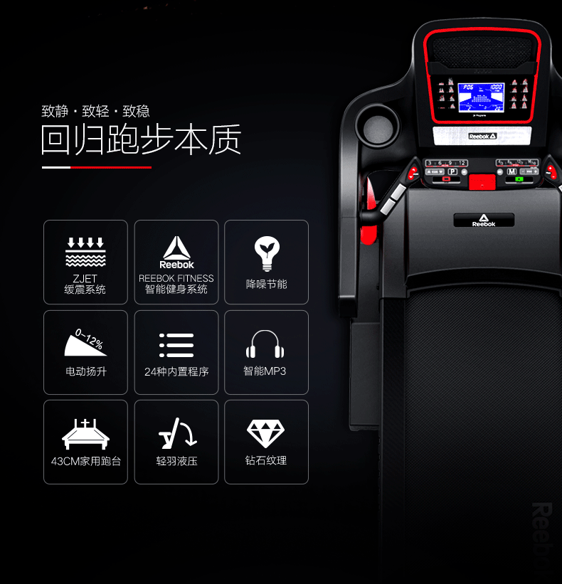 2-191216160TH35.gif Reebok/锐步ZJET430跑步机超静音可折叠减震电动健身器材(图6)