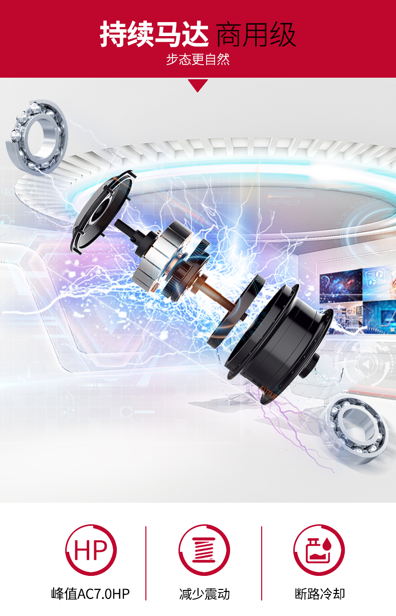 美国捷瑞特（JOROTO）跑步机商用家用走步机健身房专用跑步机高端彩屏M95TV(图6)