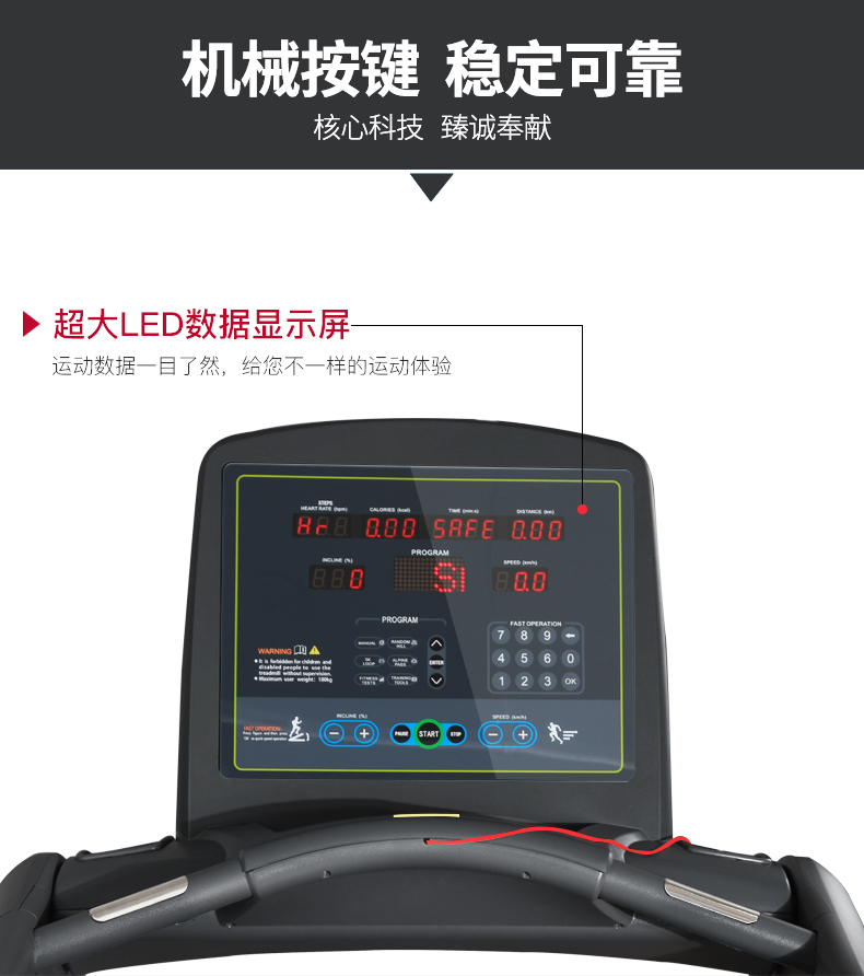 美国捷瑞特（JOROTO）跑步机商用家用走步机健身房专用跑步机M95(图5)